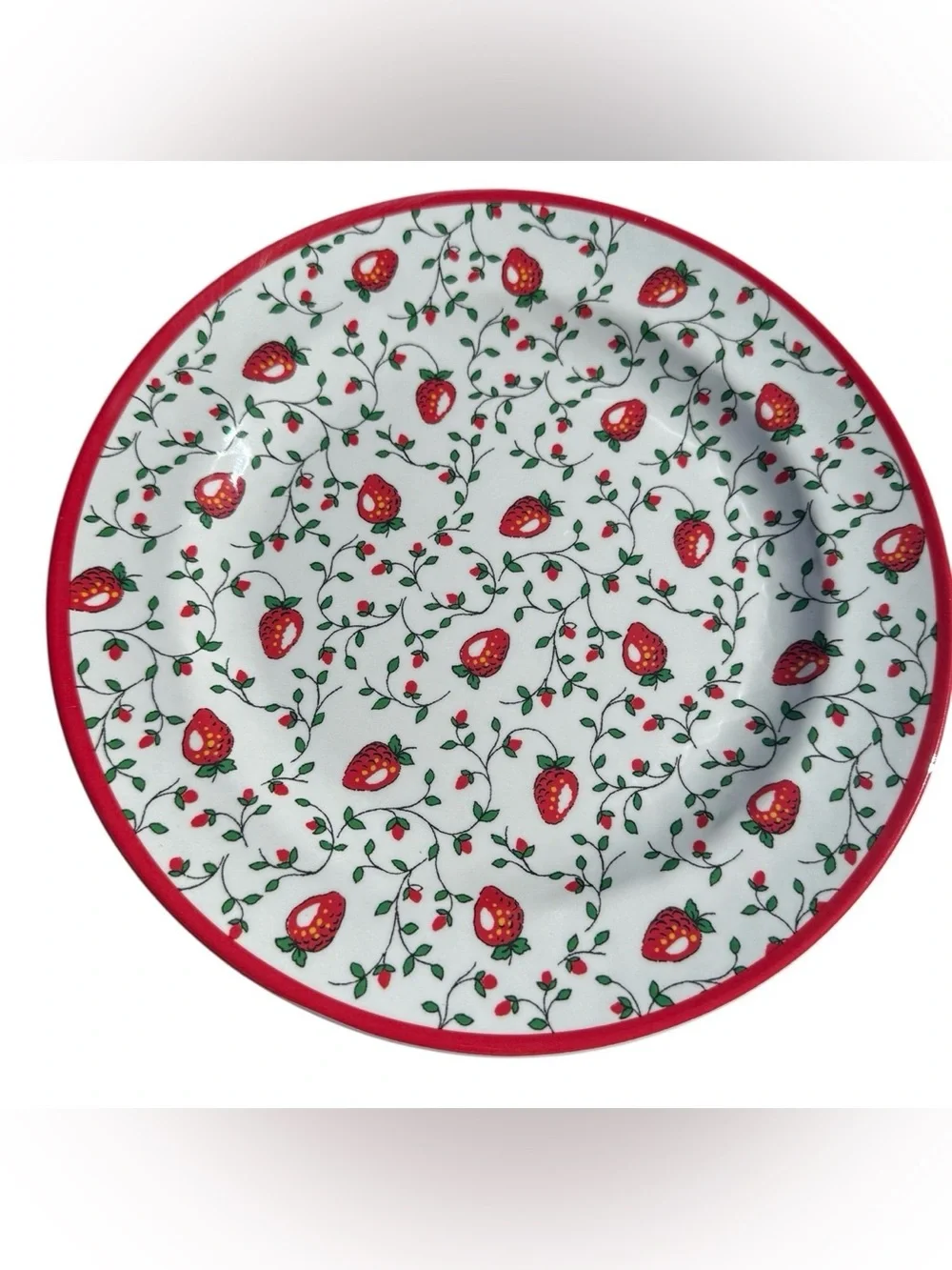 Sur La Table Wild Strawberry Melamine Plates Set of 8 Dinner Salad Cottagecore